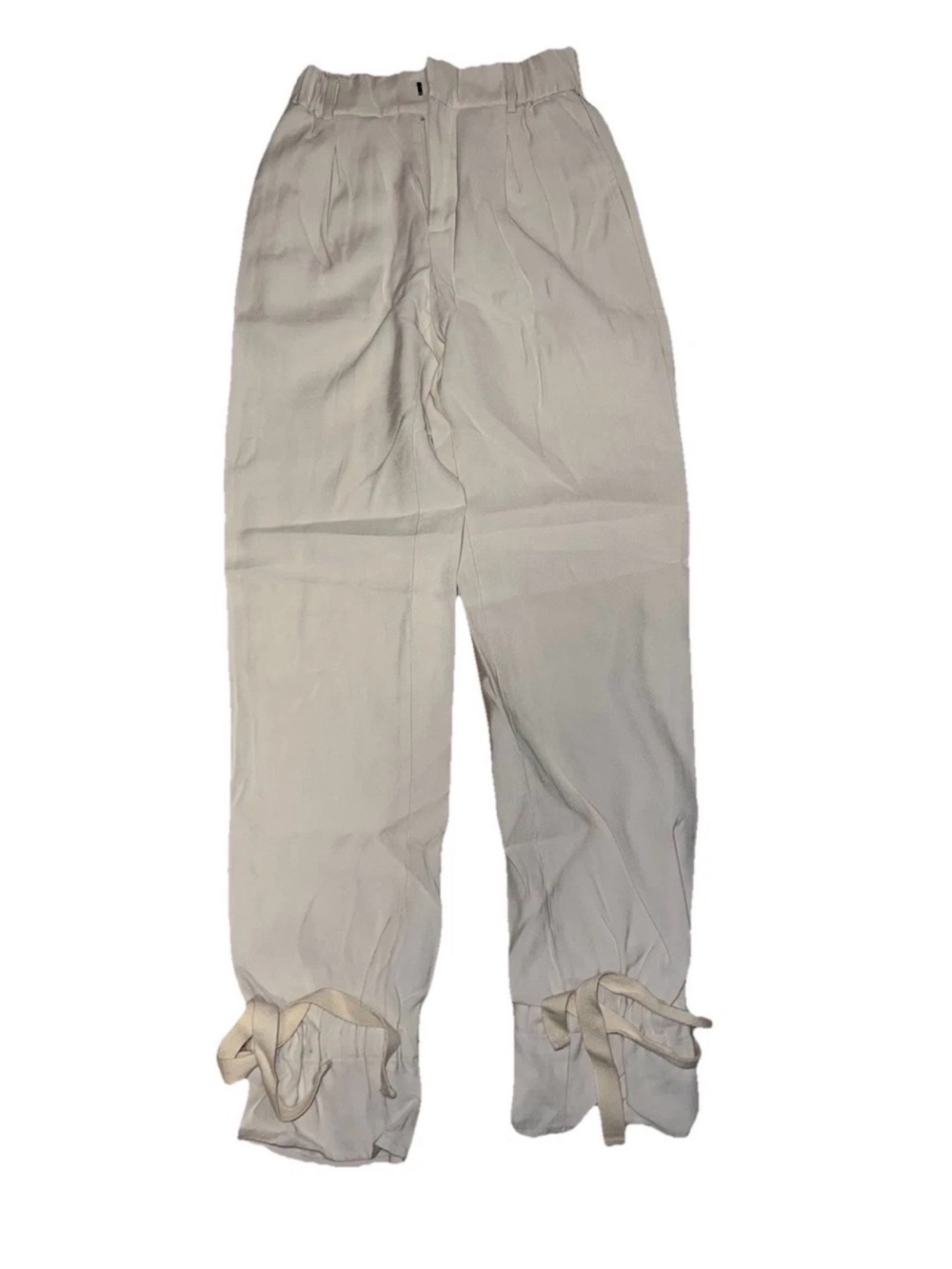 Nordstrom Open Edit Women’s Ivory Trouser/Dress Pants with Bow Accent Size XXS